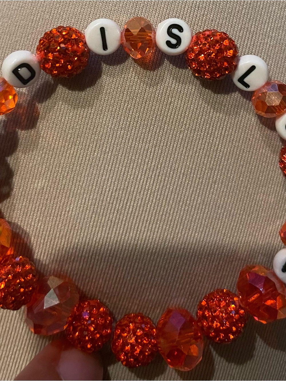 Brand new Handmade crystal beaded stretch bracelet w/God Is Love with earrings